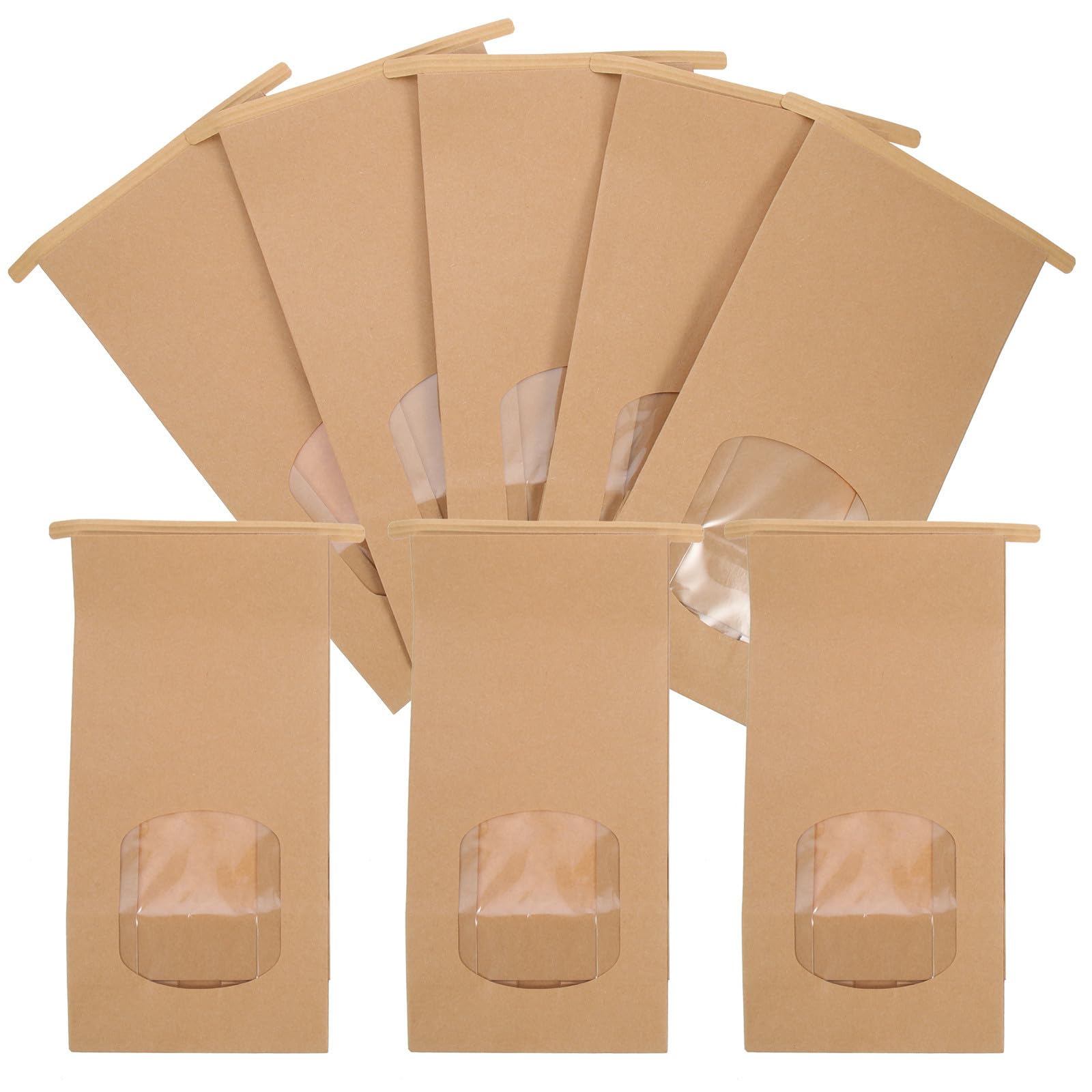 Gadpiparty 100 Sachets de Biscuits en Papier Kraft Résistant la Graisse 8oz pour Boulangerie et Présents, Design Chic et Finition pour Petites Entreprises