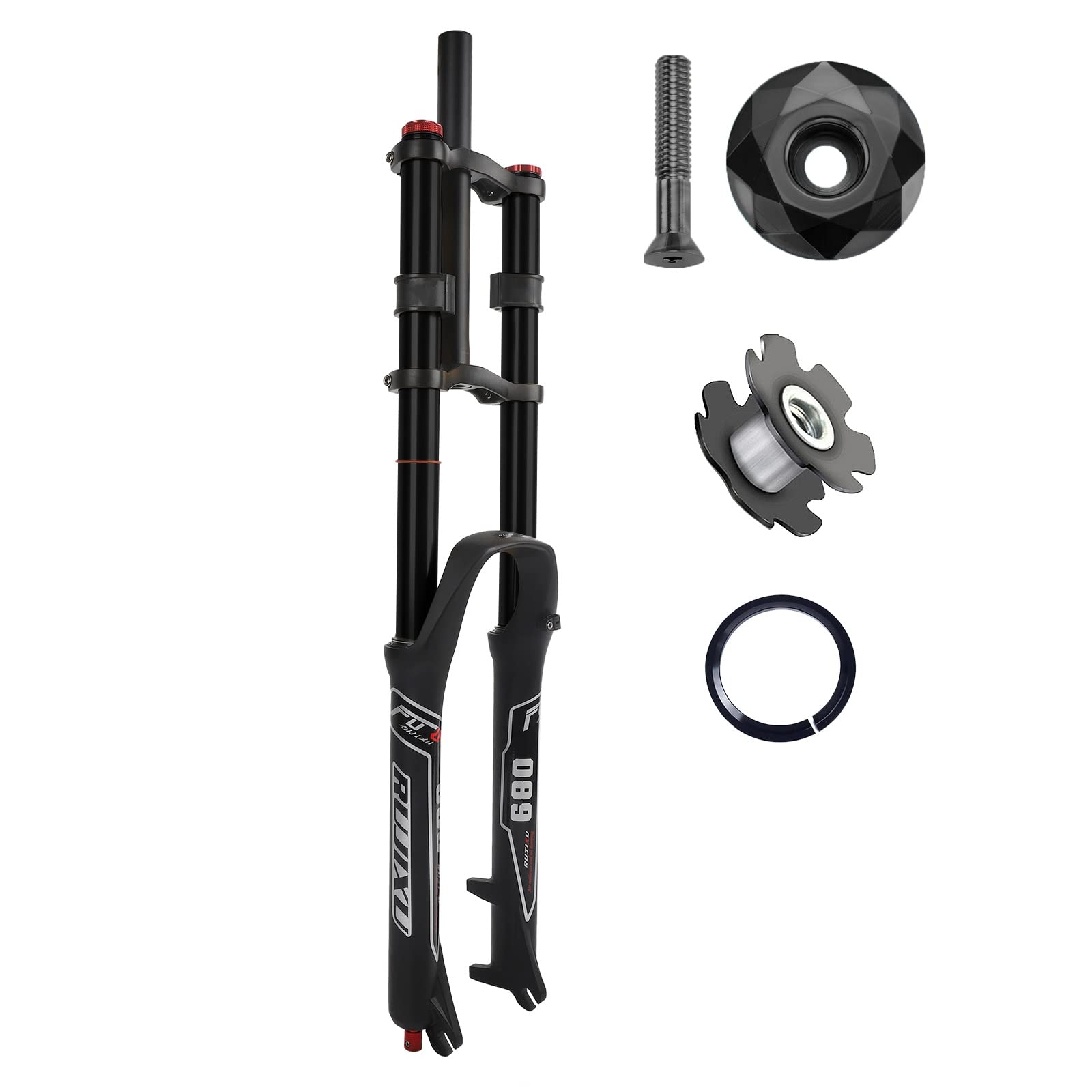 RUJIXU Mountain Bike Front Suspension Fork 26 27.5 29 Inch Disc Brake Air Down Hill Fork 1-1/8