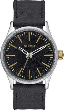Nixon Sentry 38 Leather -Spring 2017- Black / Brass