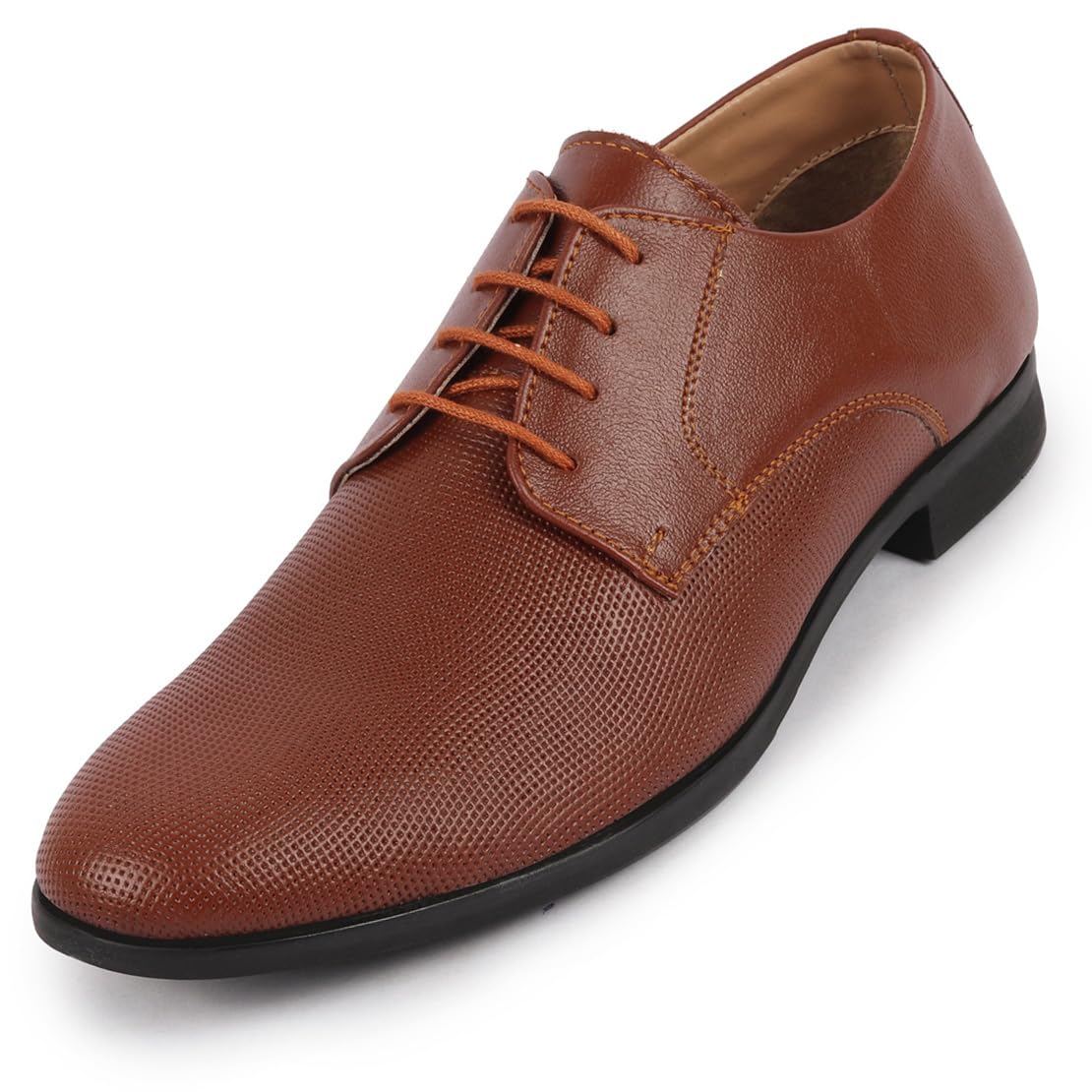 FAUSTO FST KI-517 TAN-42 Mens Tan Formal Office Textured Stitched Genuine Leather Lace Up Shoes (8 UK) (B0C9X3XZZW) Amazon Price History, Amazon Price Tracker