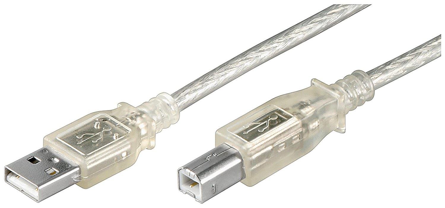 Goobay 68973 USB 2.0 Hi-Speed Cable, Transparent, 3m Length