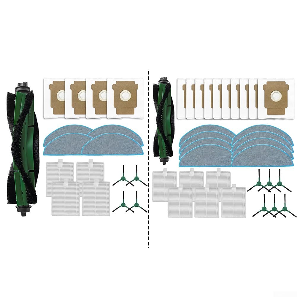 Kit di accessori di ricambio per Roomba 105 per robot aspirapolvere Combo con spazzola principale, spazzole laterali, filtri, panni mocio, sacchetti per la polvere (A)