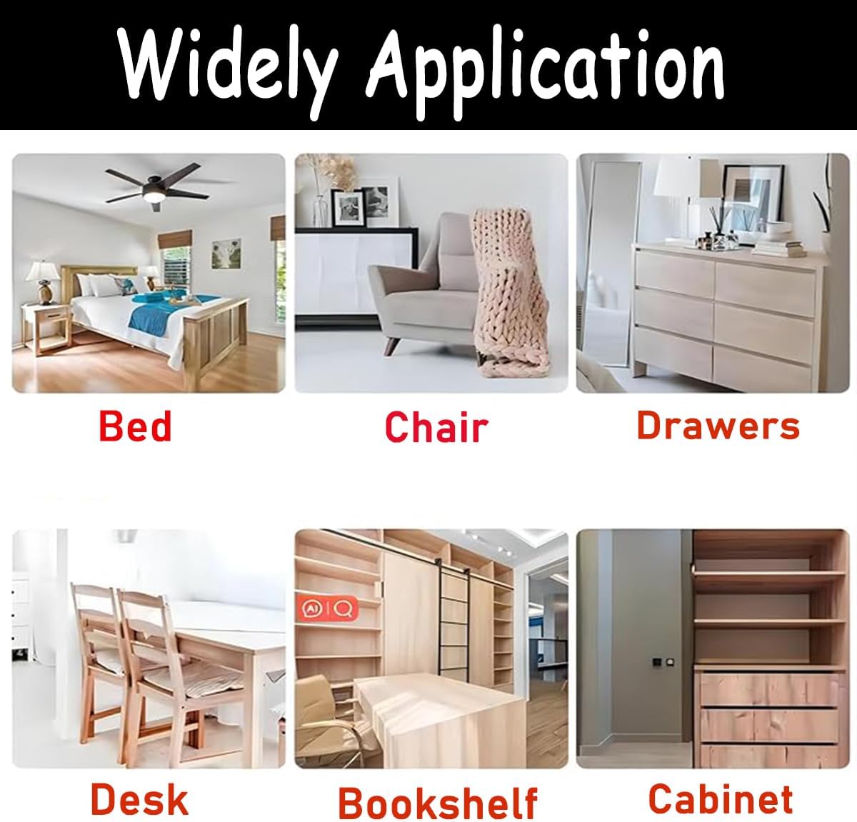20PCS Black Metal Adjustable Right Angle L Brackets 90 Degree Corner Fastener Heavy Duty Brace Support for Wood Furniture Shelf Cabinet Desk Chair