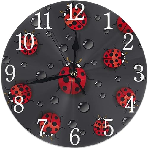 Vista 20 de KiuLoam Reloj de pared redondo de elefante africano, silencioso, sin tictac, funciona con pilas, fácil de leer para estudiantes, oficina, escuela