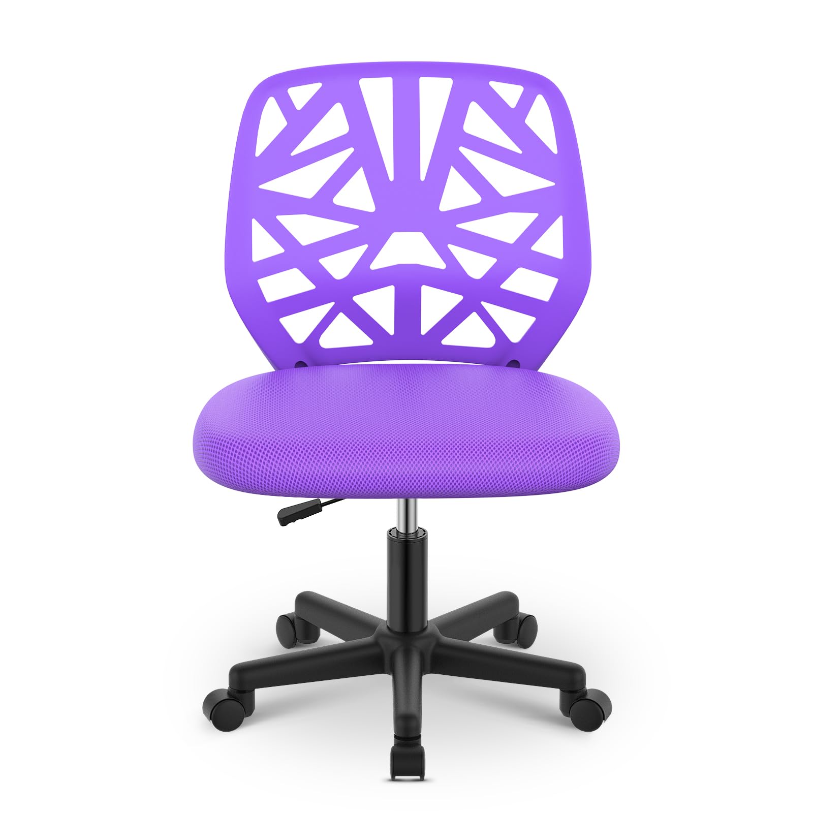 naspaluro Silla De Escritorio para Niños, Respaldo De Material PP Transpirable, Silla De Escritorio De Dormitorio Ajustable En Altura, Adecuada para Niños Y Adolescentes, Púrpura