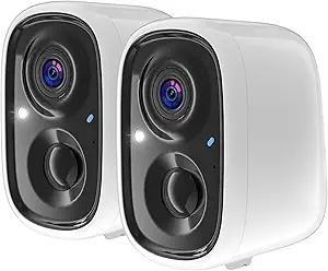 [2023 Upgraded Version] Security Cameras Wireless Outdoor 1080P Battery Powered WiFi Camera Color Night Vision 2-Way Audio...
