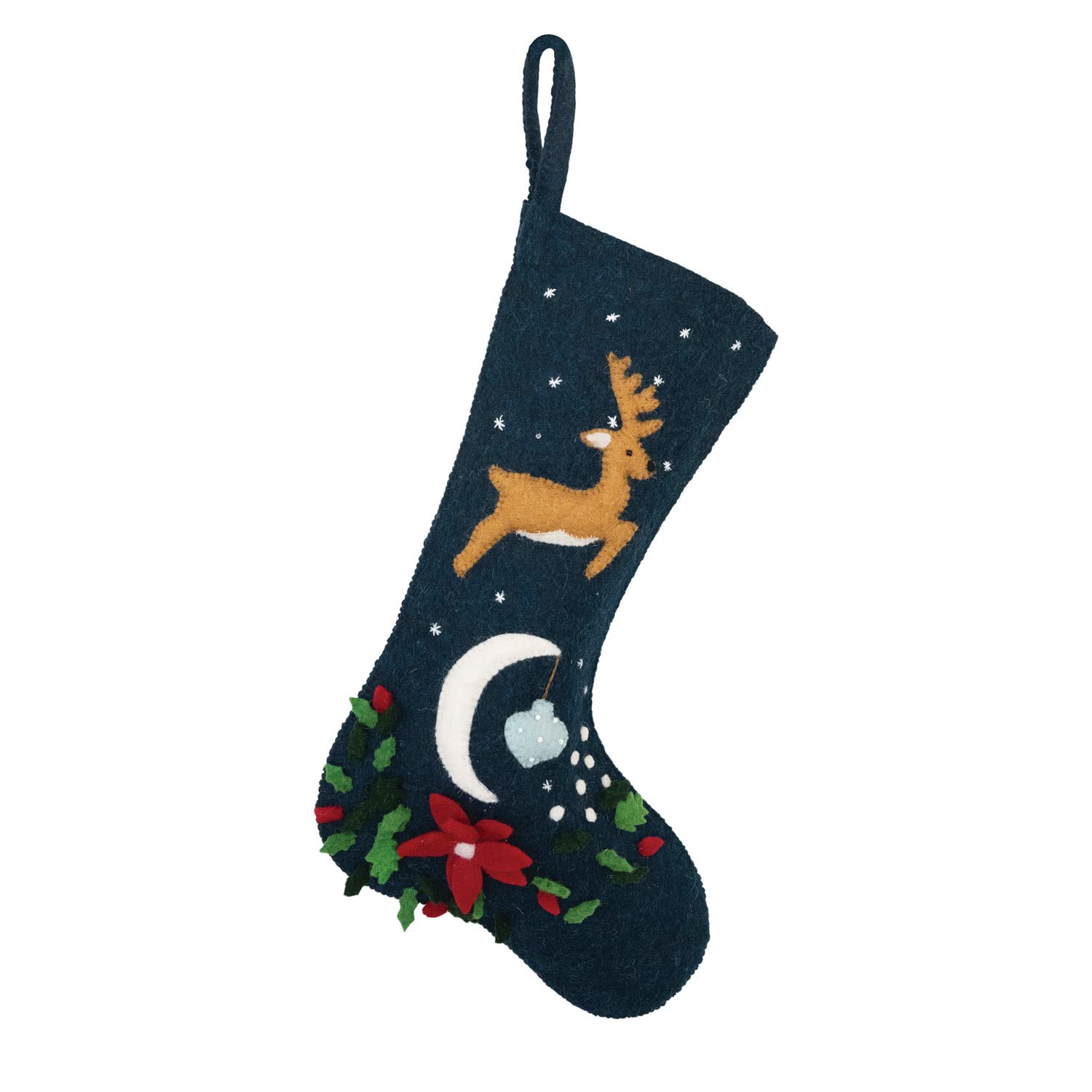 Handmade felt christmas stocking Clearance