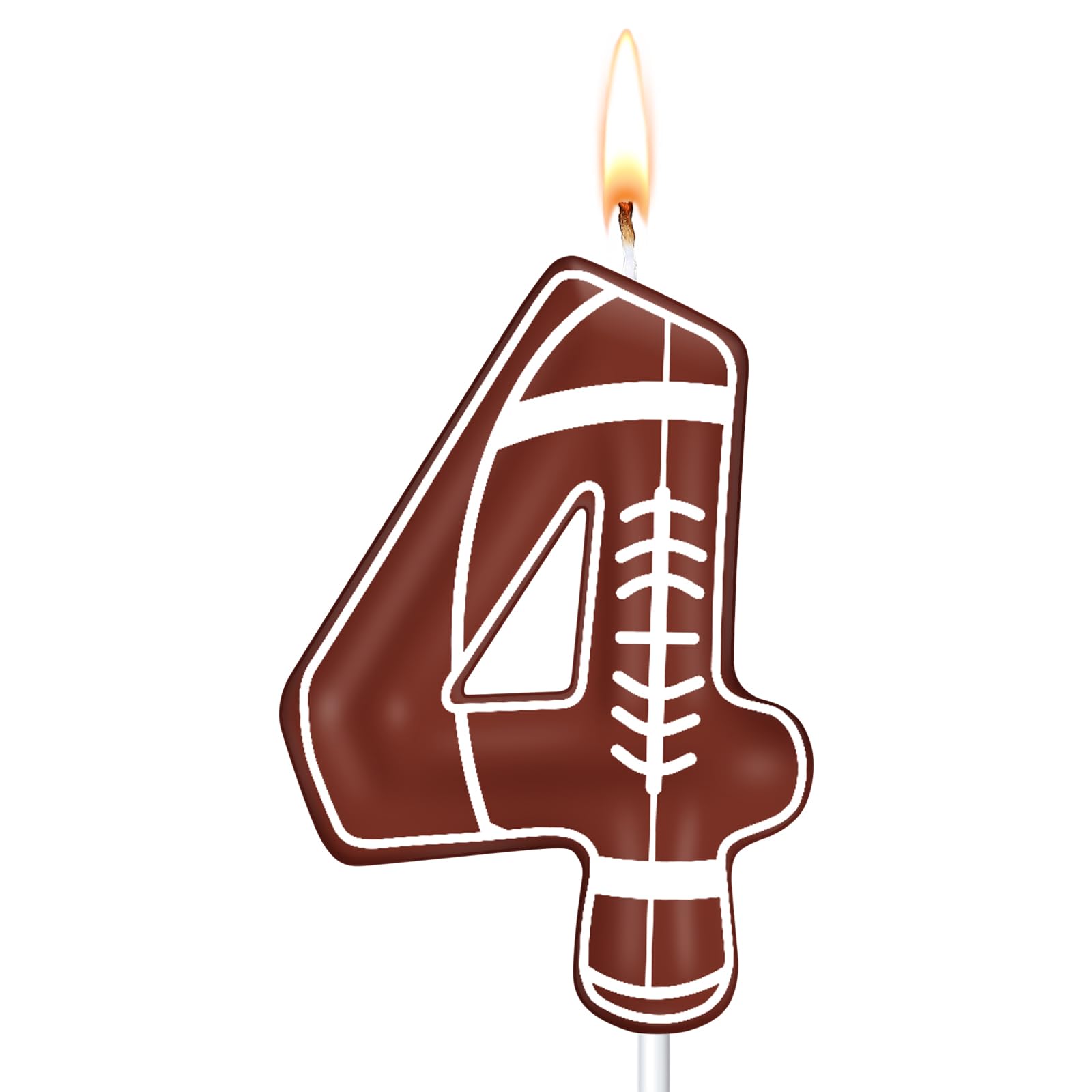 Tondiamo Football Birthday Number Candles Football Birthday Candle Sports Candles for Cake Topper for Boys Girls Kids Party Supplies Anniversary