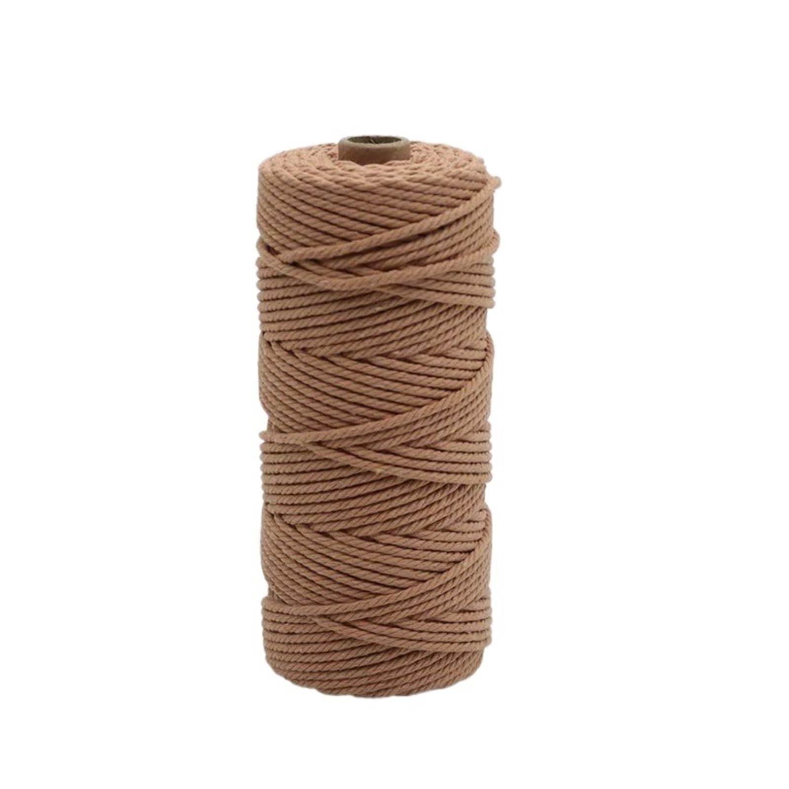 Cotton Macrame Cord 100m Macrame Cord 3.0mm/4mm Cotton Rope for Handmade Plant Hanger DIY Wall Hanging Making Arts Crafts(Color20,3.0mm-100m)