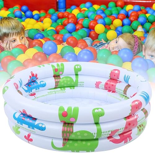 Miniatura 4 de Mini piscina para bebés, la mini piscina de dinosaurio para niños se puede utilizar como un pozo de bolas o una caja de arena para niños para
