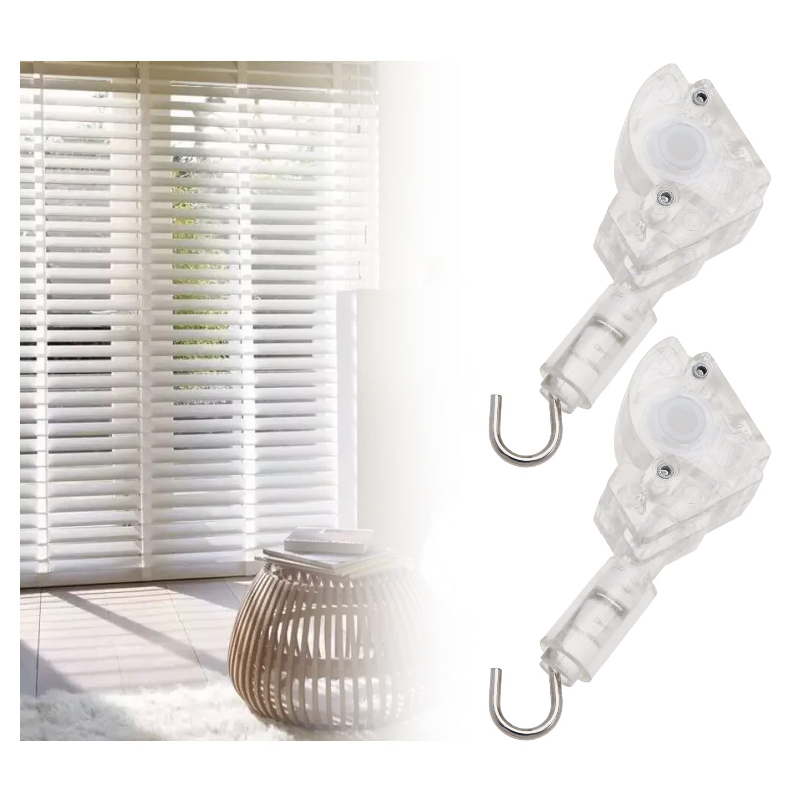The Lord of the Tools 4Pcs 1" Blinds Wand Tilter Mechanism with D Shaped Gear 5/32" Hook Connection Metal Venetian Blind Tilt Wand Tilter Mechanism Replacement for Mini Blinds - Image 4
