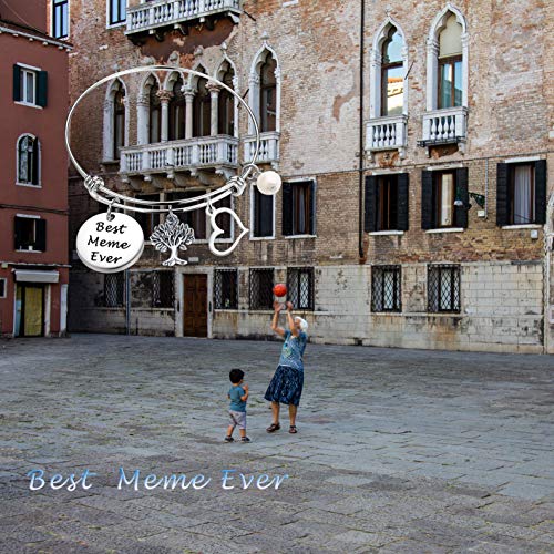 MAOFAED Meme Gift Bracelet Gift for Meme Best Meme Ever Grandma Expandable Wire Bangle Bracelet Grandma Gift4