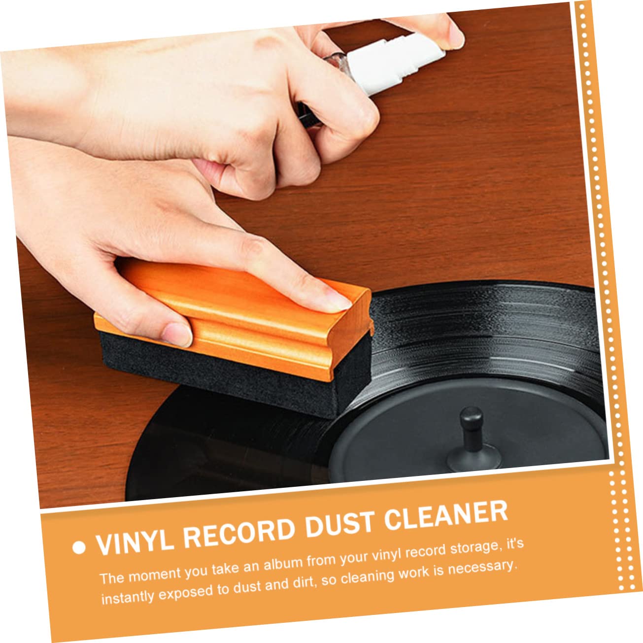 UPKOCH 3pezzi Spazzola Per Pulizia Vinili Antistatica Strumento Per La Manutenzione Dei Dischi Vinile Rimuove Polvere e Detriti Materiale Sicuro e Resistente Perfetta Per Conservare Tuoi