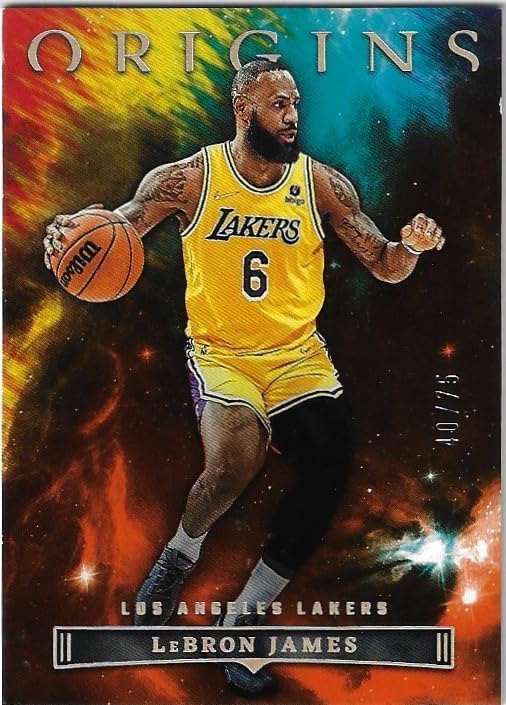 LeBronn James Serial Numbered #40/75 Parallel Collectible Basketball Card - 2022 Panini Origins Basketball Card #52 (Lakers)