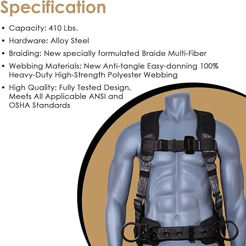 Miniatura 8 de AFP Demon Fall Protection Comfortable Safety Harness (OSHAANSI PPE)