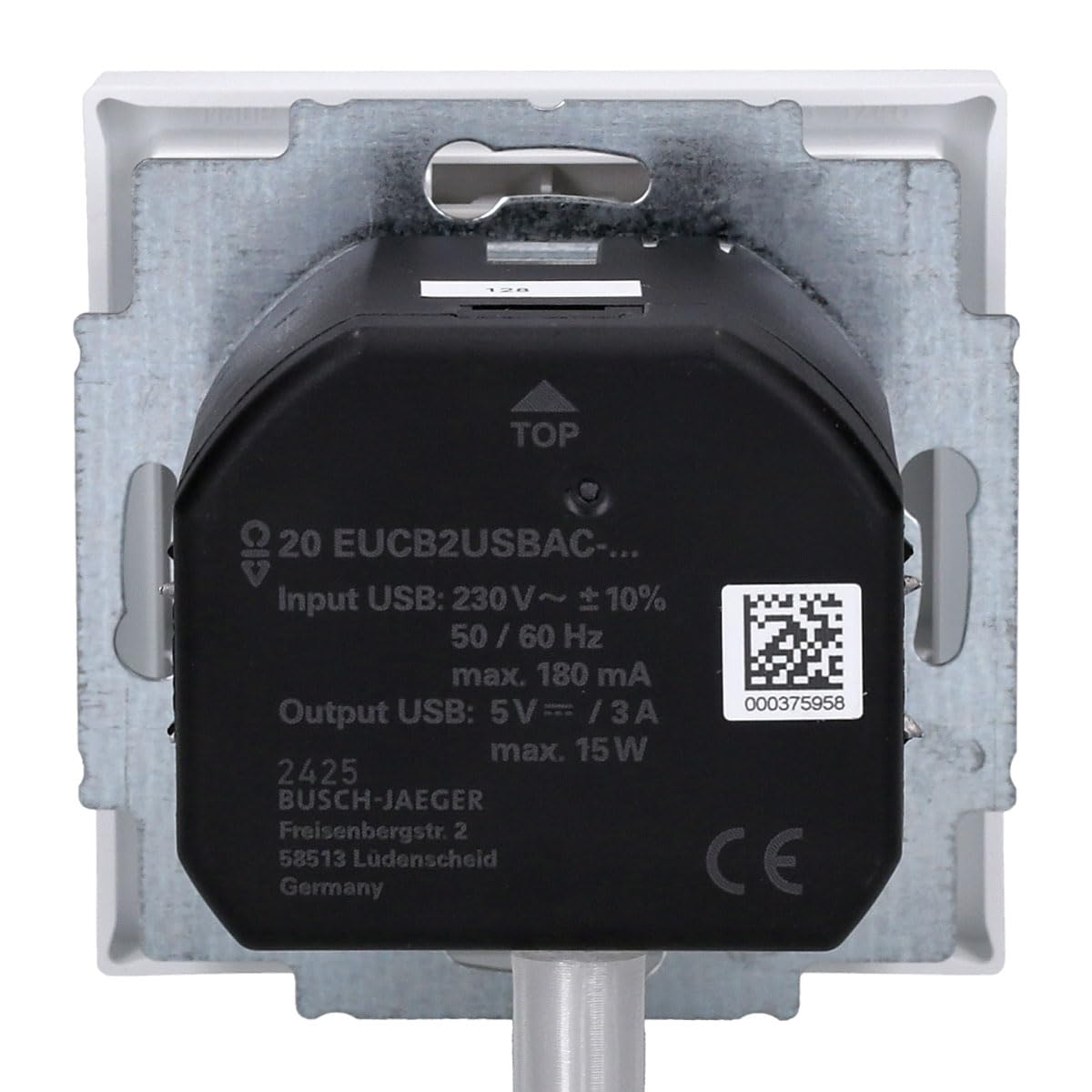 Busch-Jaeger 20 EUCB2USBAC-44G SCHUKO®-/USB-A+C Steckdose Safety+ Studioweiß Busch-art-linear 2CKA002011A6316