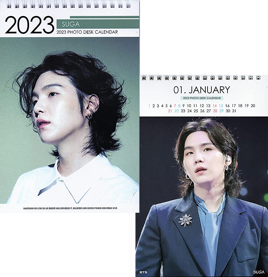 Amazon.co.jp: BTS Suga Goods Desktop Calendar (Photo