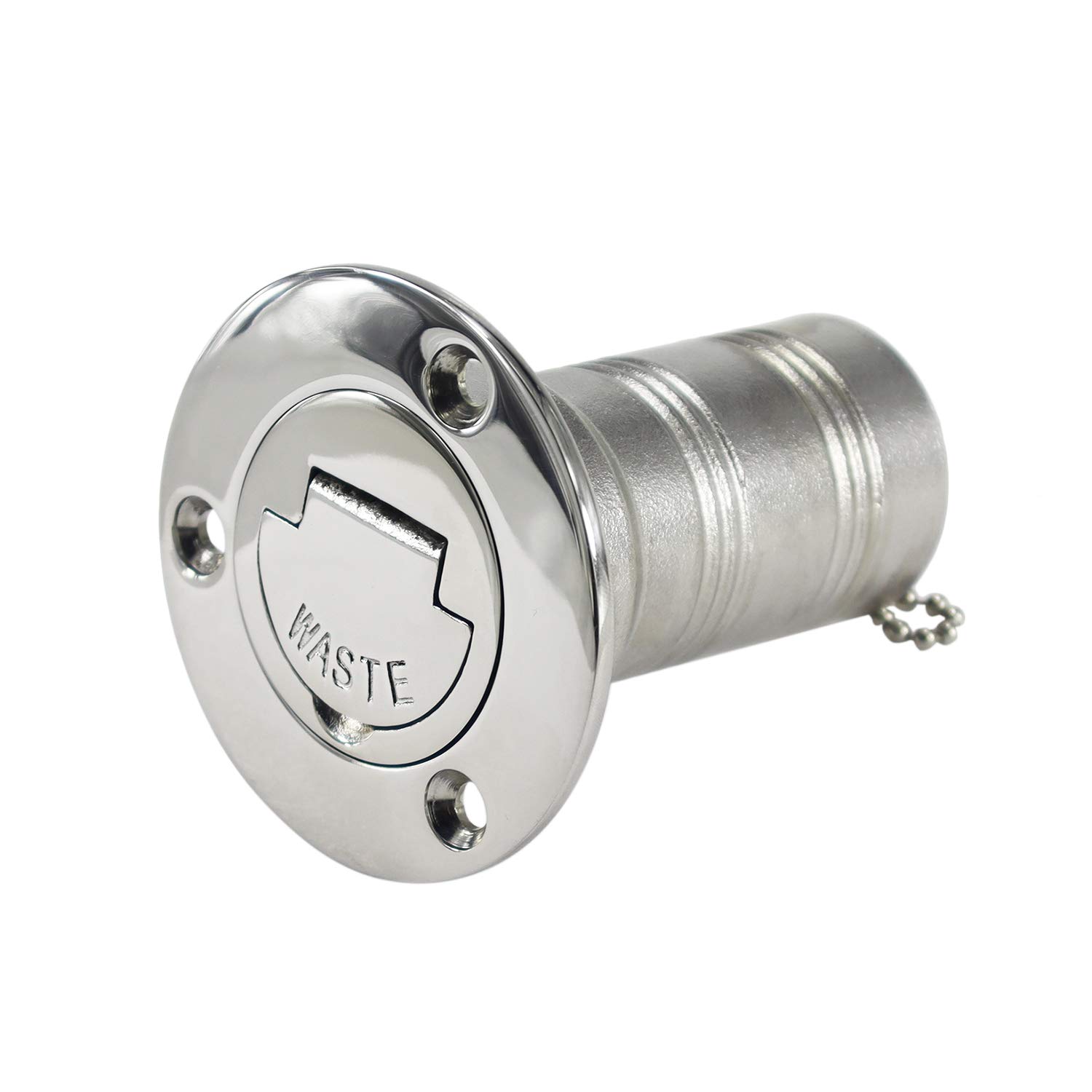 NRC&XRC 2IN(50mm) OR1.5IN(38MM) Boat Waste Deck Fill/Filler with Keyless Cap Waste Marine 316 Stainless Steel Hardware for Boat Yacht Caravan