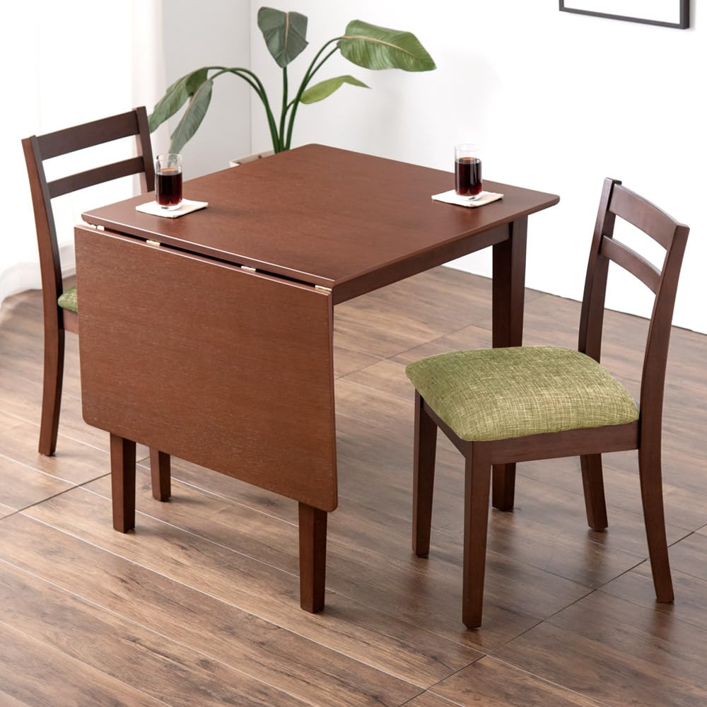 タンスのゲン　バタフライテーブル チェア×2セット Amazon｜タンスのゲン ダイニングテーブルセット 伸長式 テーブル