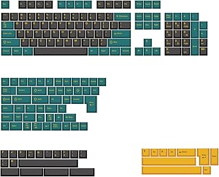 Akko Keyboard Keycaps MARRS Green 184-key Cherry Profile for ANSI and ISO-UK Layouts ABS Double-Shot Keycaps Set for Mechanical Gaming Keyboard Split Keyboard with ISO modifiers