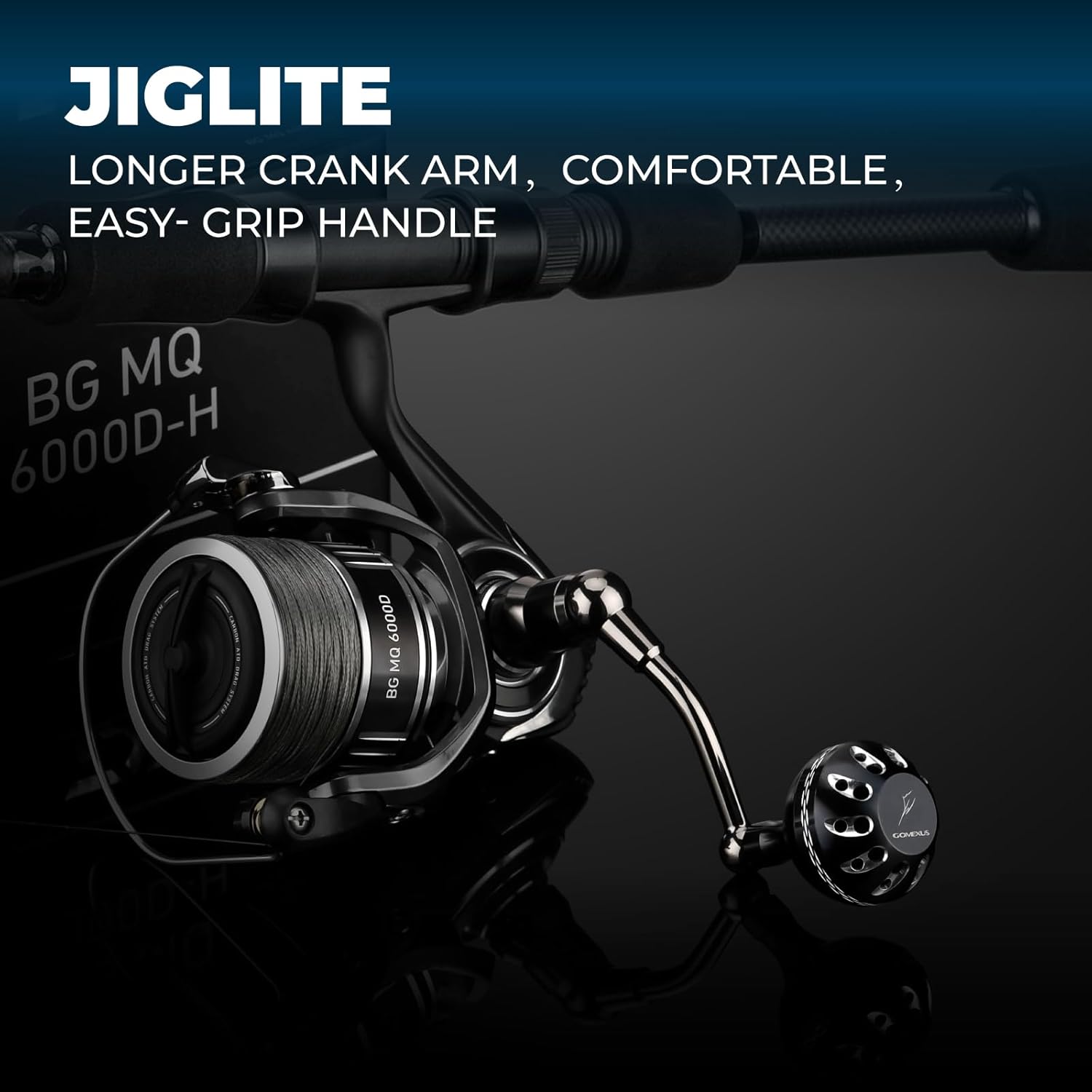GOMEXUS Power Handle for BG MQ 2500-20000 Spinning Reel, Not for BG (Choose Different Size)