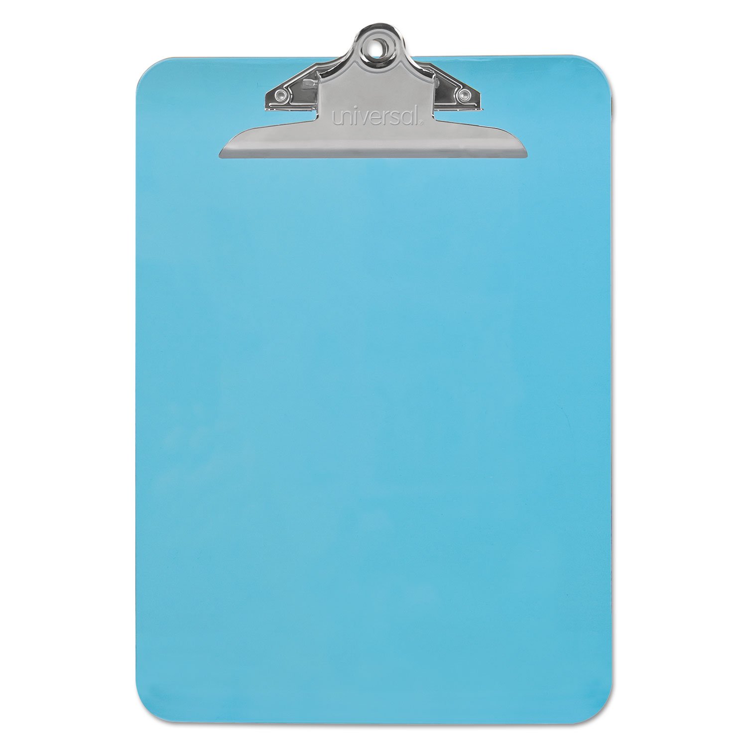 Universal 40307 Plastic Clipboard with High Capacity Clip, 1-Inch Capacity, Holds 8 1/2 x 12, Blue