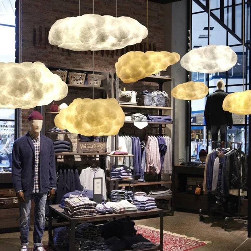 ‚Modern Floating Cloud LED Pendant Light Fixture for Living Room Dining Room Kids Room & More ‚¨ Elegant Chandelier Style Hanging Lamp-image-46