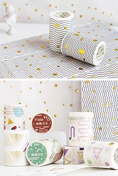 Amazon.co.jp: マスキングテープ・幾何形金箔押しテープセット