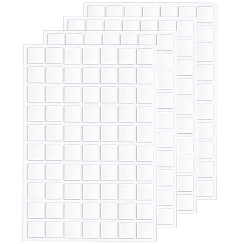 JANYUN 280 unidades de puntos adhesivos de doble cara extraíble, masilla cuadrada transparente, cinta adhesiva de doble cara para manualidades,