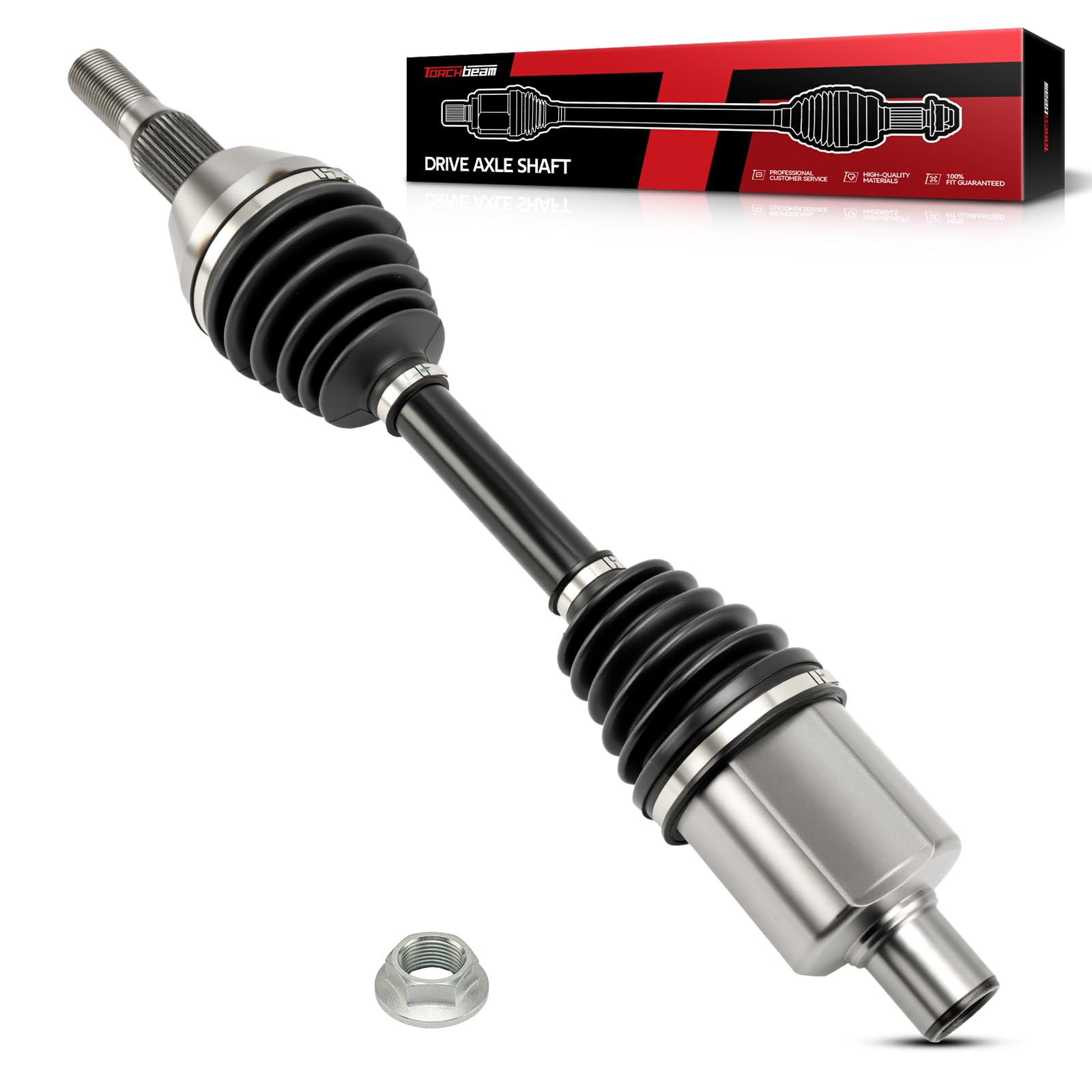 Torchbeam CV Axle Shaft Assembly Compatible with 2000-2011 Impala, 2000-2005 LeSabre, 1997-2008 Grand Prix, 2000-2005 Century, 2005-2009 LaCrosse, 2006-2008 Lucerne, Front Left CV Axle 66-1255