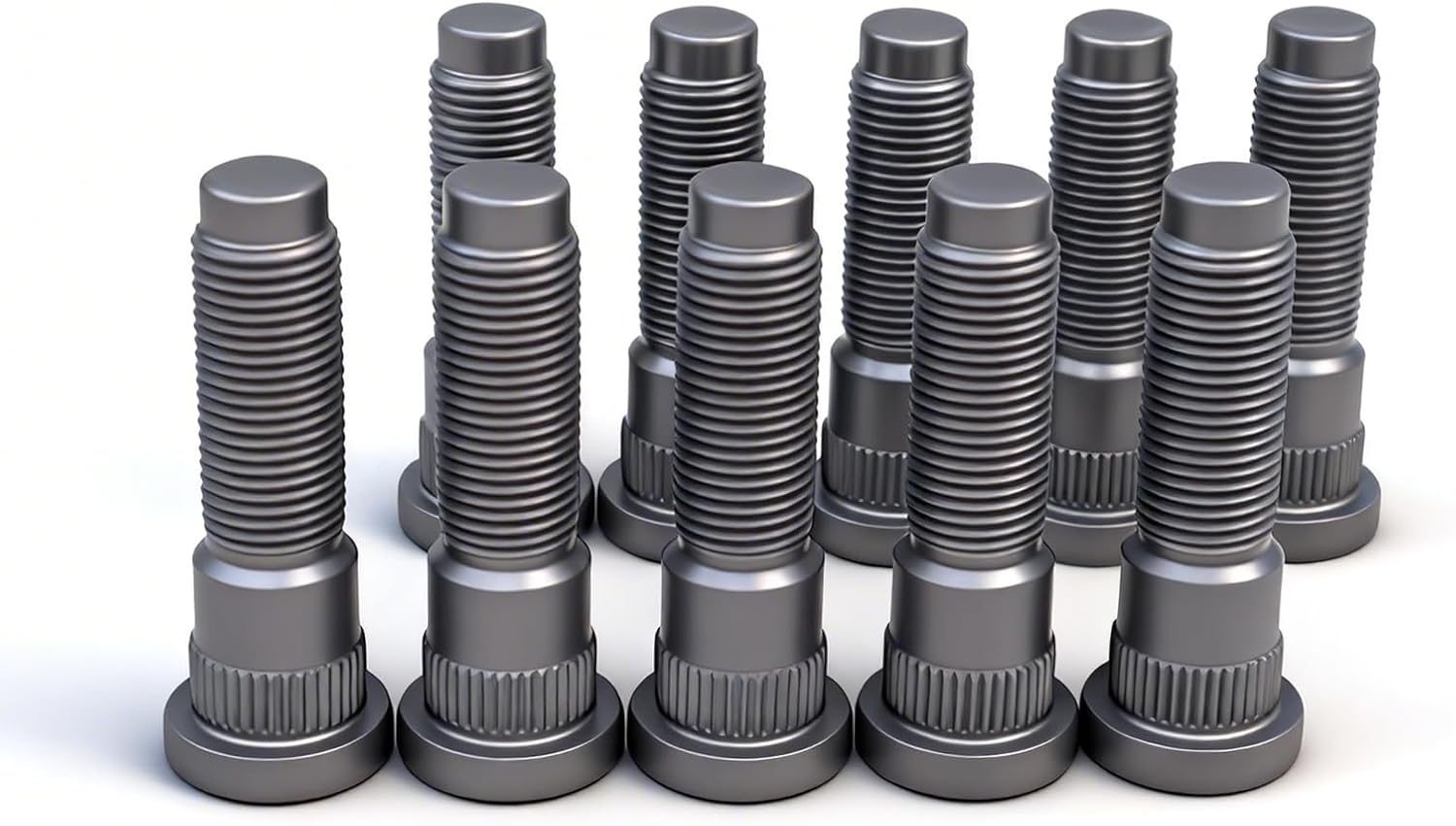 10 Pack 610-569 Front Wheel Lug Stud 1/2-20 SAE for Jeep Wrangler Liberty, 2007-2012 Dodge Nitro Replaces 68003282AA