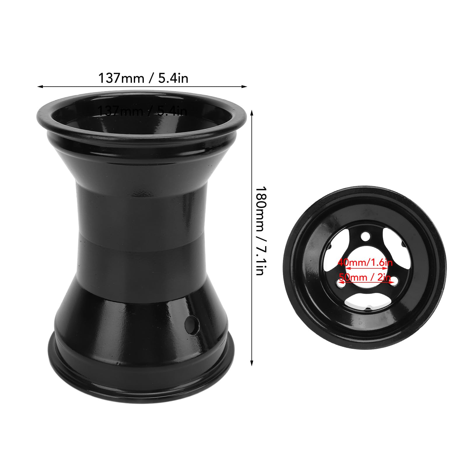 AMONIDA per Cerchione Go Kart da 5 Pollici Ad Alta Resistenza in Lega di Alluminio Leggera per Fuoristrada e Pit Bike da Cross 1 unità (Larghezza posteriore 170 mm/6,7 pollici)