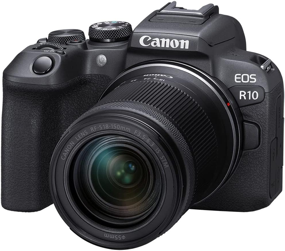 EOS R10 24.2MP RF-S18-150 F/3.5-6.3 IS STM Mirrorless Camera (APS-C Sendor, 4K UHD Video) for Wedding & Content Creators - Black