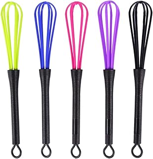 Batteur Coiffure Plastique - Fouet Couleur de Cheveux Mélangeur Agitateur pour Salon de Coiffure 5Pcs