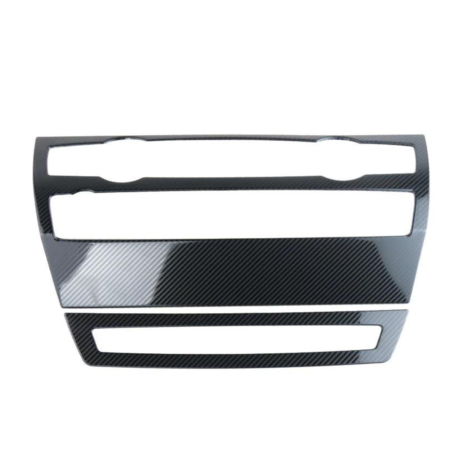 for X5 E70 2009-2013 Car Center Console Air Conditioning Volume CD Panel Covers Stickers Trim(Carbon Fiber)