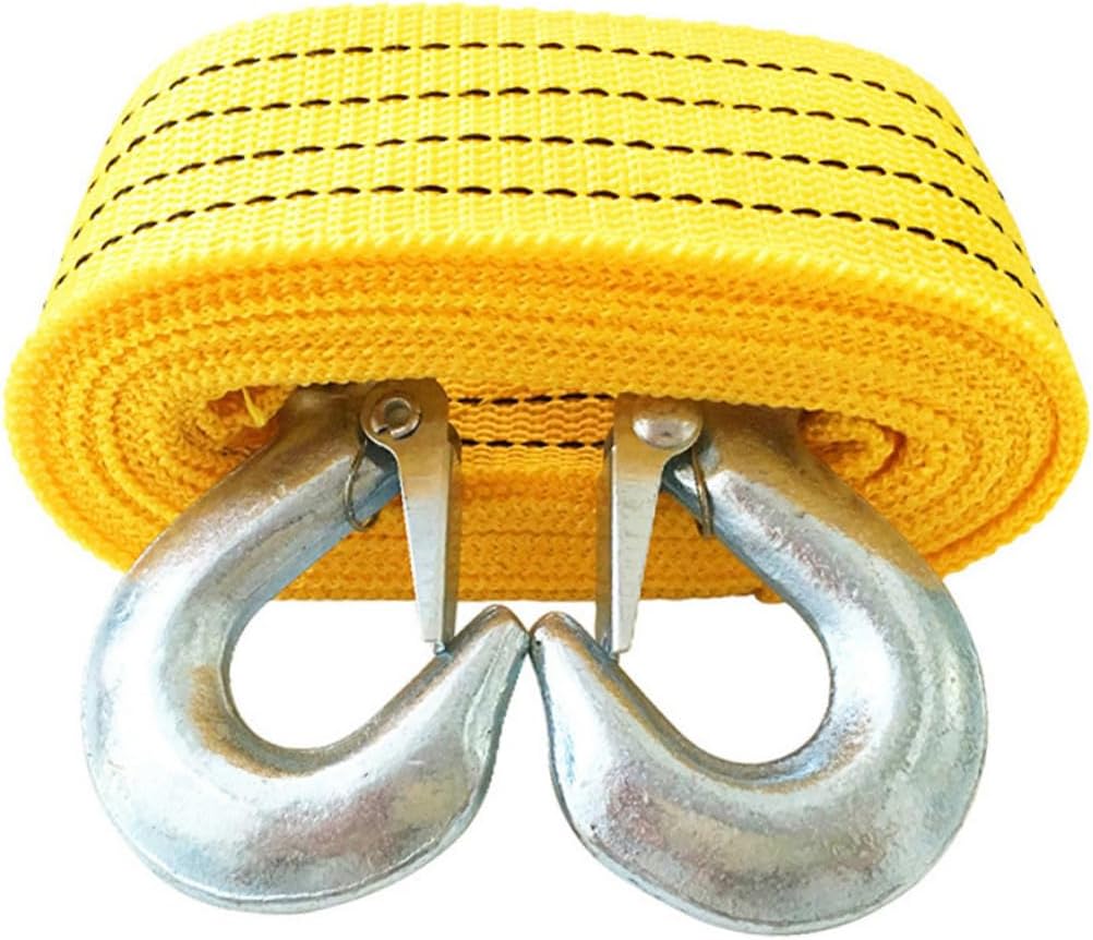 Strong Car Winch Recovery Rope 2pc Nylon Towing Ropes Hooks for Car Trailer