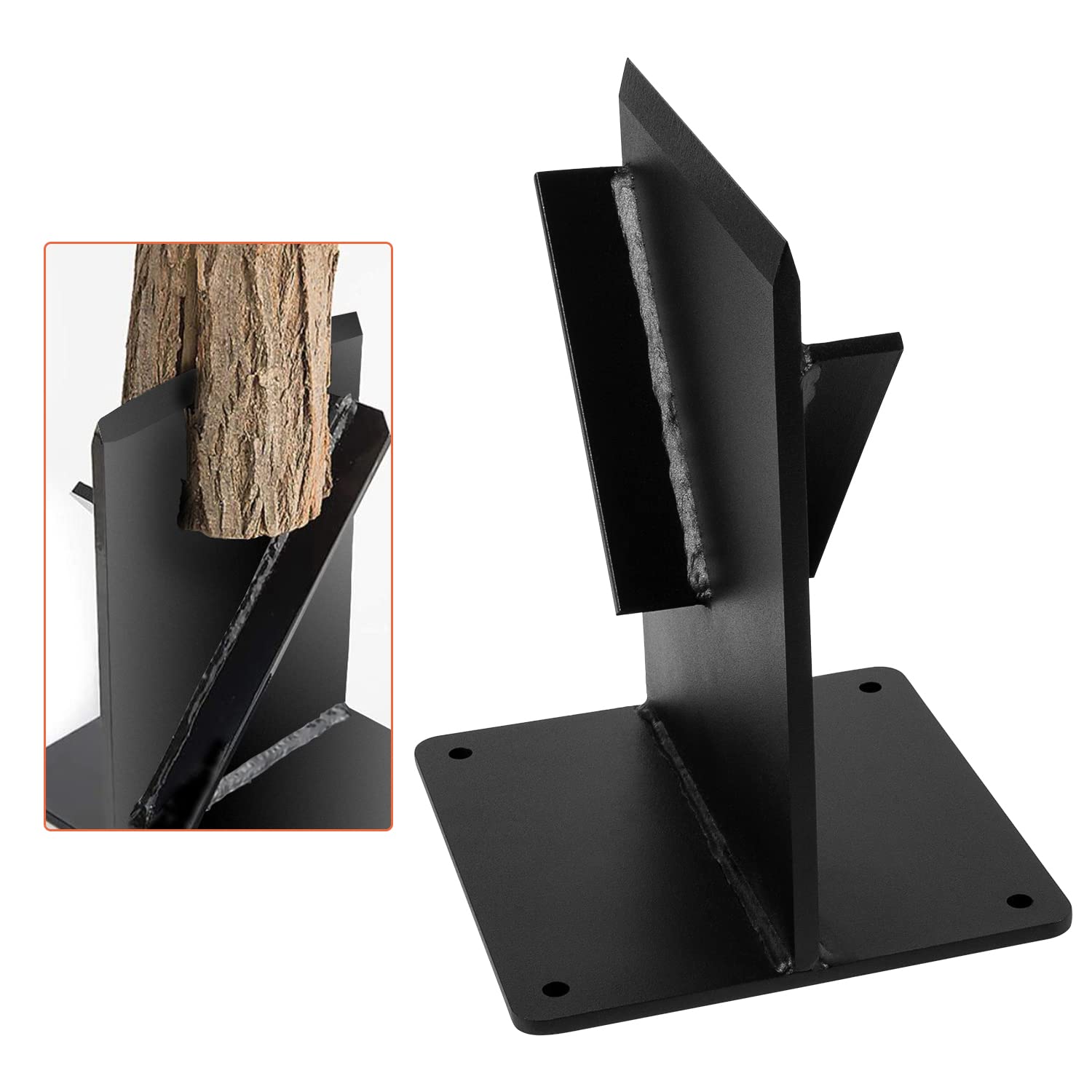 Heavy Duty Weigh 10 Pounds Firewood Kindling Splitter Chipper Cracker Heavy Steel Structure Wood Splitter Wedge Manual Log Splitter for Wood Stove and Fireplace Camping Fire Pits Pizza Oven, etc