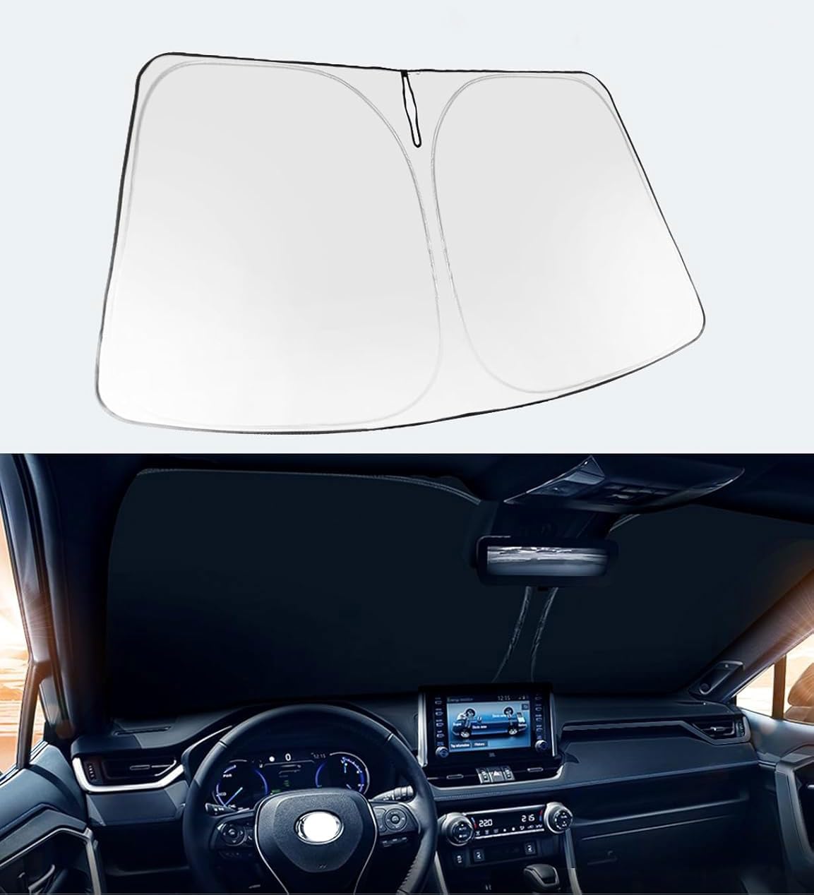 SONRUIJIE Parasole Auto,Parasole Auto Parabrezza Interno compatibile con Audi A3 2014-2025, Isolamento Termico e Protezione UV,Pieghevole