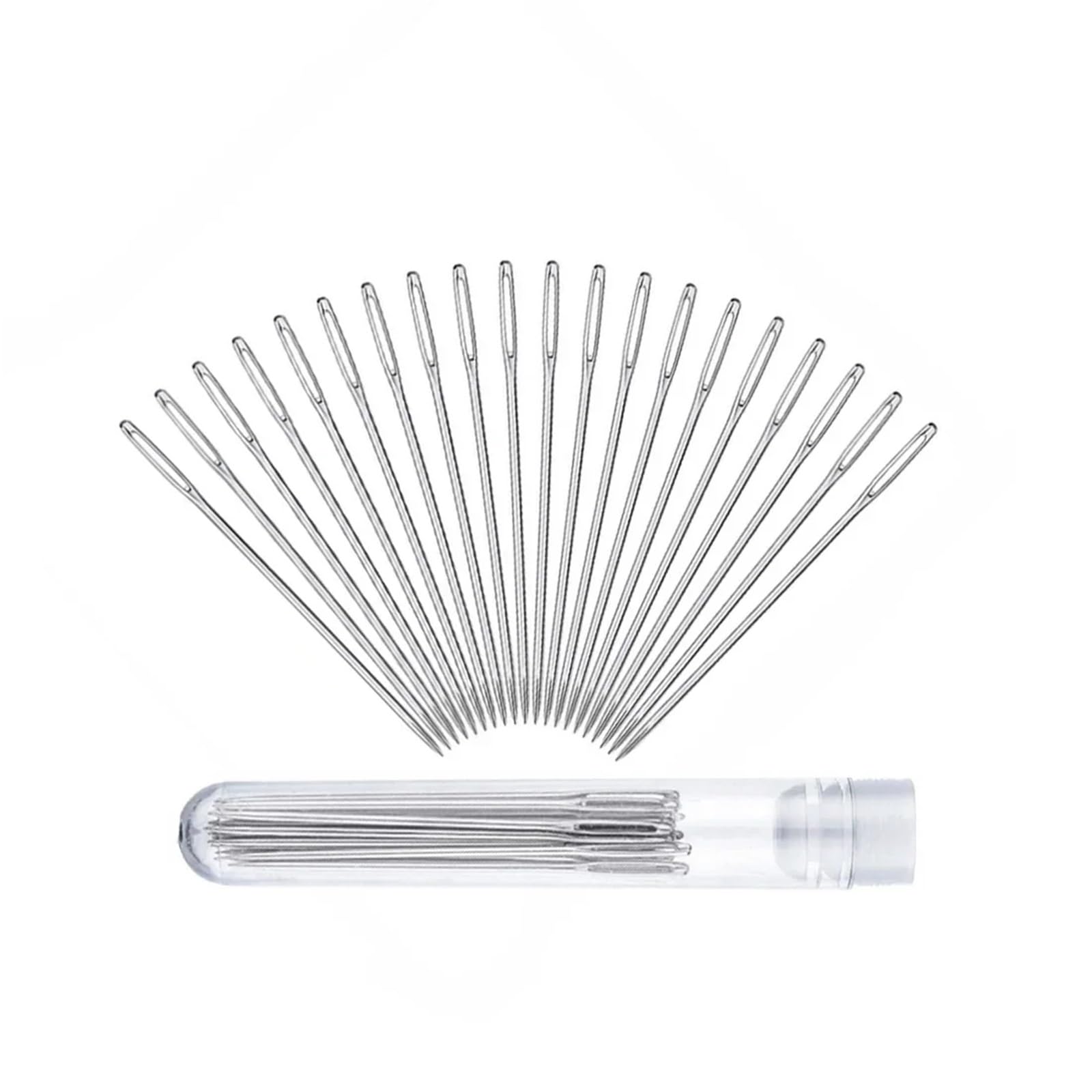 Large Eye Sewing Needles 8Set Large Eye Blunt Sewing Needles Cross Stitch Knitting Needle Handmade Leather Embroidery Thread Needle Sewing Accessories(D-40pcs/set)