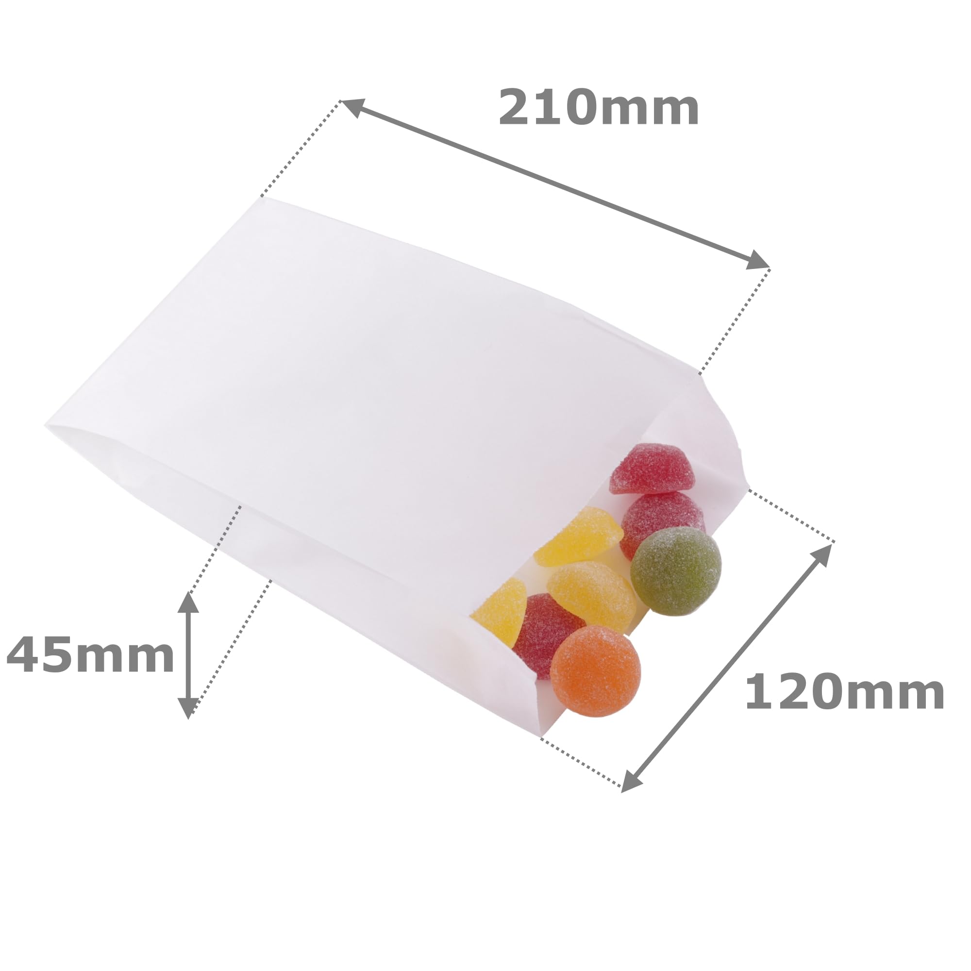 DIY-24H | Diverse misure a scelta | Sacchetti di carta colore bianco sacchetti regalo di carta, piccoli sacchetti di caramelle, stella di Natale, sacchetti per biscotti, sacchetti per pane, panini