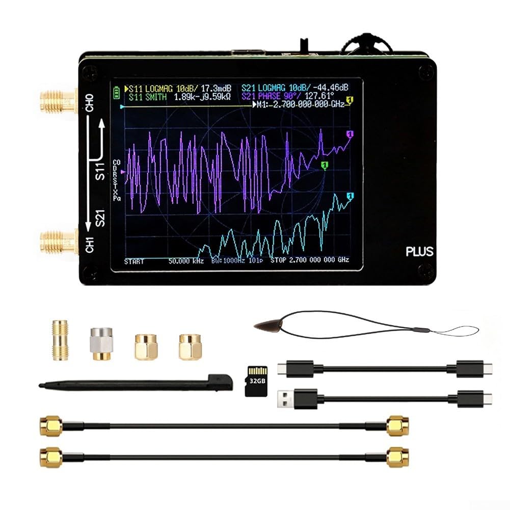 Analizzatore di rete vettoriale per Plus 50KHz 2 7GHz Gamma di frequenza con gamma dinamica fino a 80dB (senza scheda di memoria)