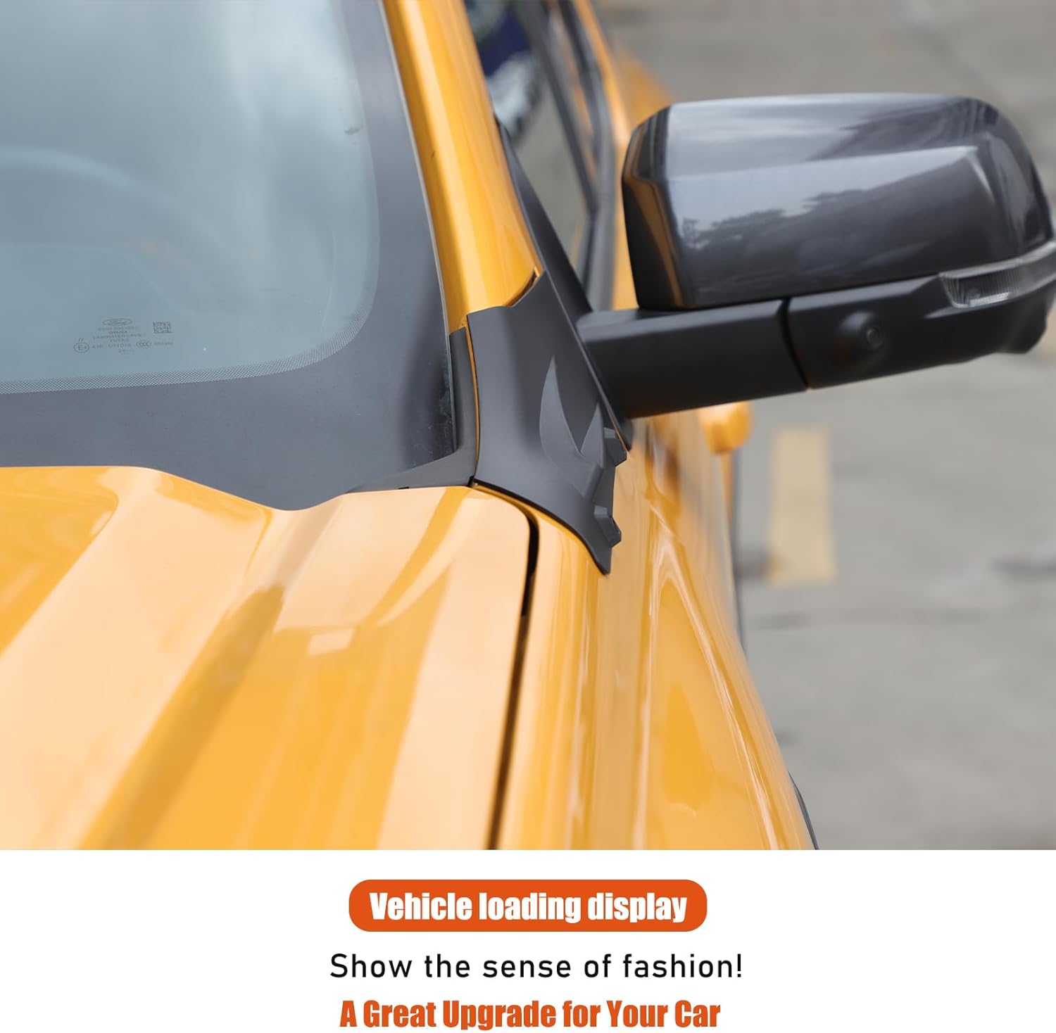 Car Hood Fender Vent Decorative Cover Trim Compatible with Ford Ranger 2023 2024Front Hood Side Cowl Body Armor Outer Cowl Covers Side Corner Guards Accessories (Matt Black) (Matt Black)