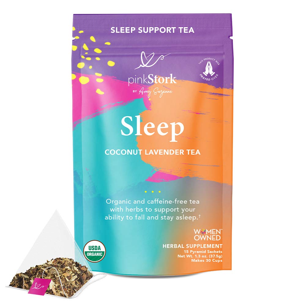 Pink Stork Sleep Tea Coconut Lavender, Oat Straw Sleep Tea, 100