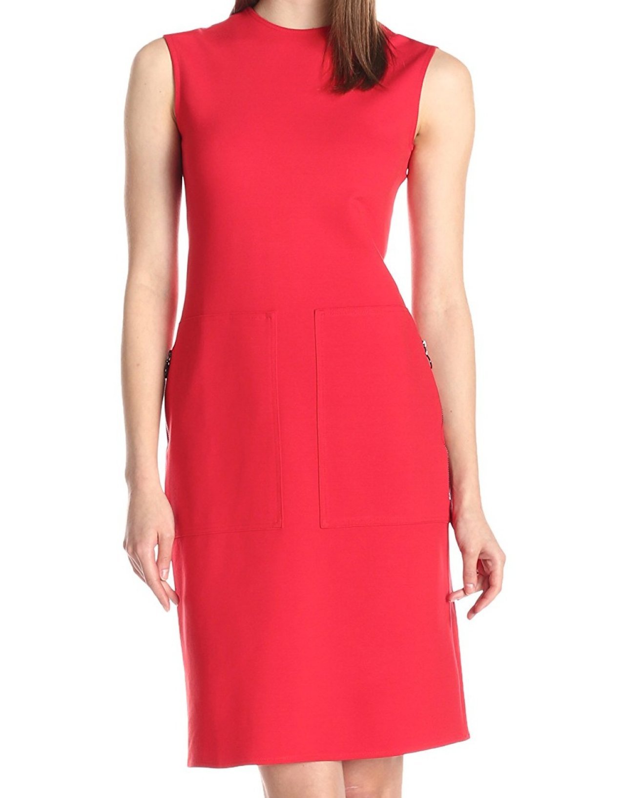 Anne Klein Women's Sleeveless Zip-Pocket Dress
