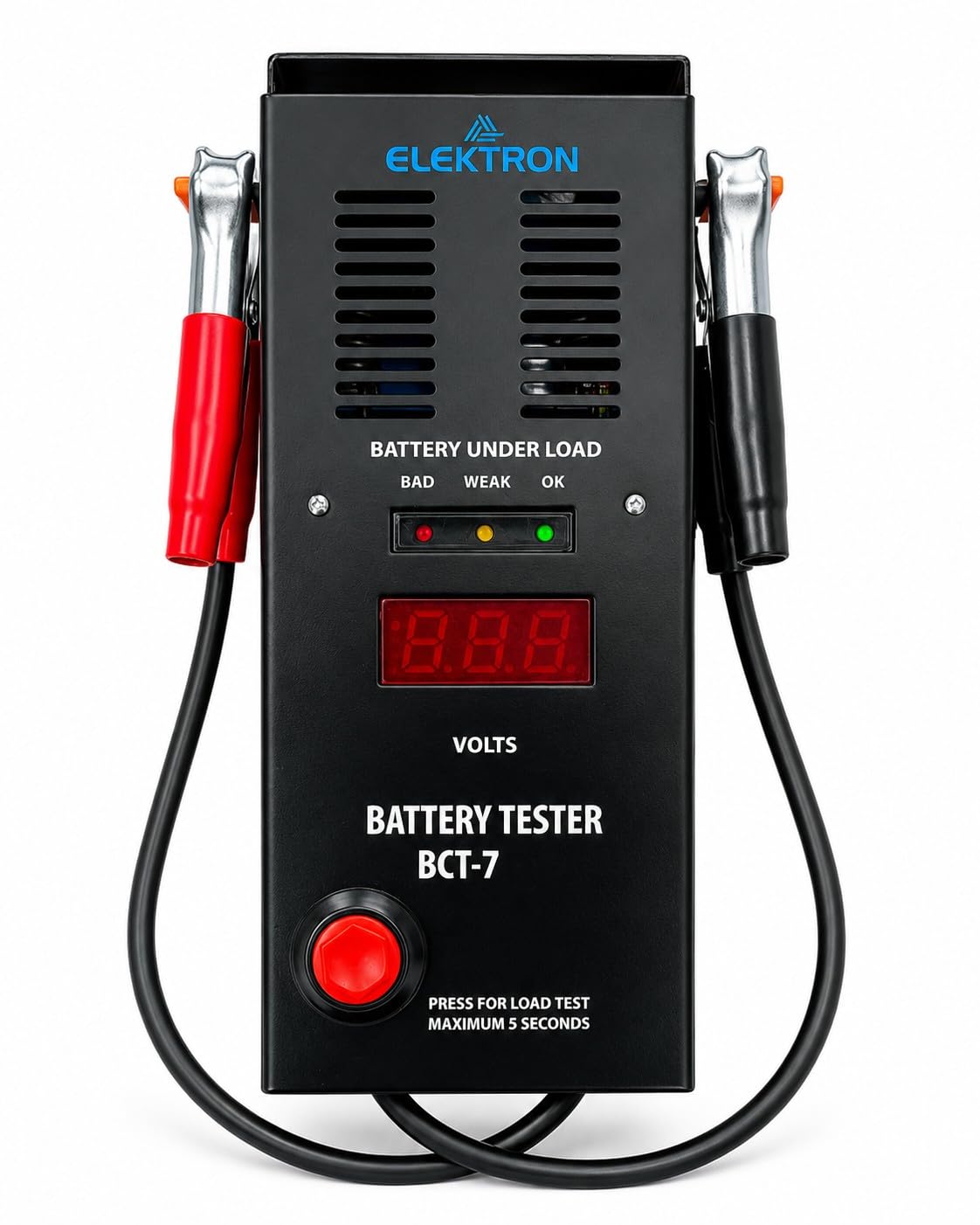 ELEKTRON Battery Load Tester for Car Batteries Model BCT 7, Battery Powered, White and Blue-image-22