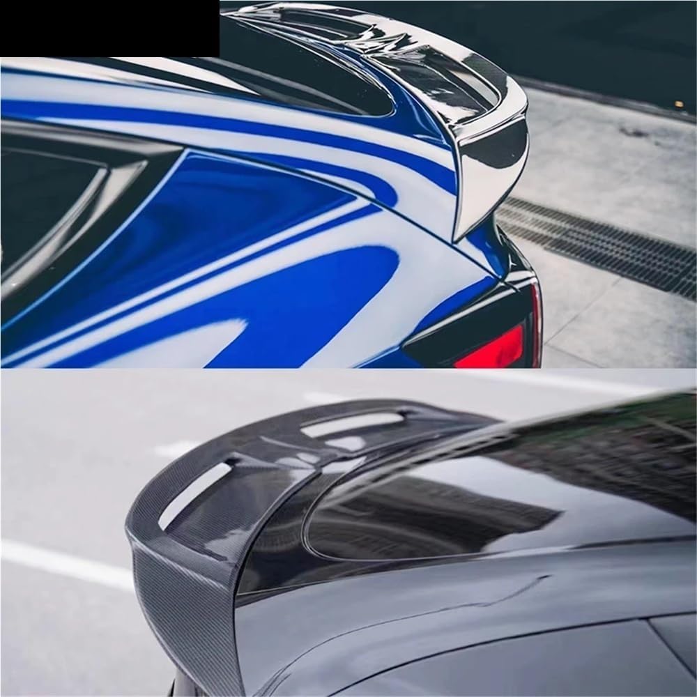 Compatible for Tesla Model3 Rear Trunk Lid Spoiler Wing Matt Real Carbon Fiber Flap Trim Decklid Lip Body Kit 2019-2023 Styling Accessories(Forged Pattern)