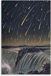 Leonid Meteor Storm Vintage Painters Famous Paintings of Art Canvas Painting Poster Wall Art Decorative Picture Prints Modern Decor Framed-unframed 08x12inch(20x30cm)