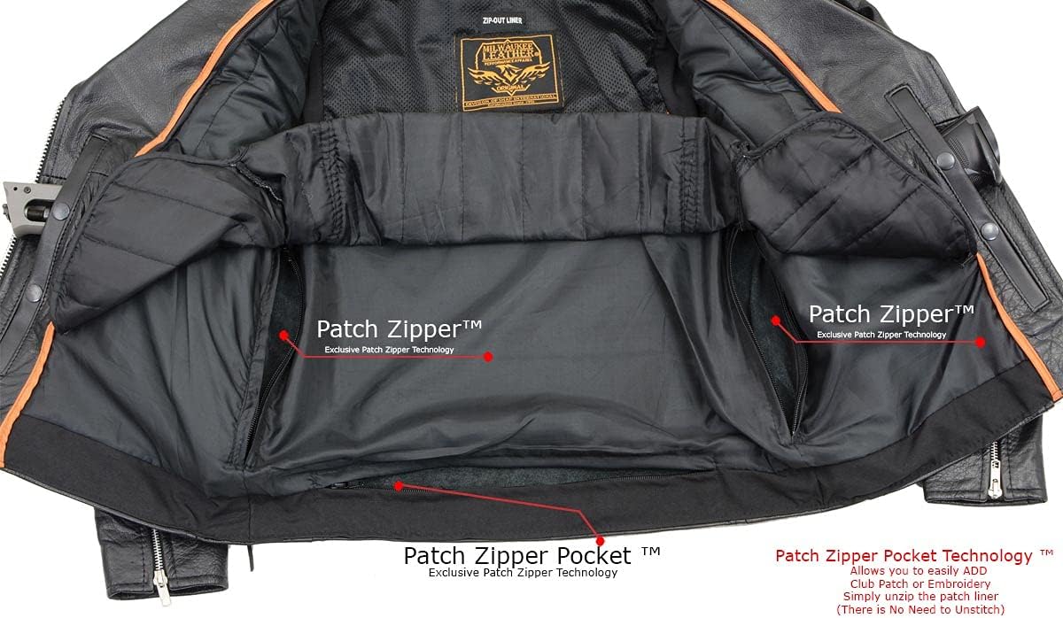 Milwaukee Women's Full Length Motorcycle Jacket with Side Lace - Image 6