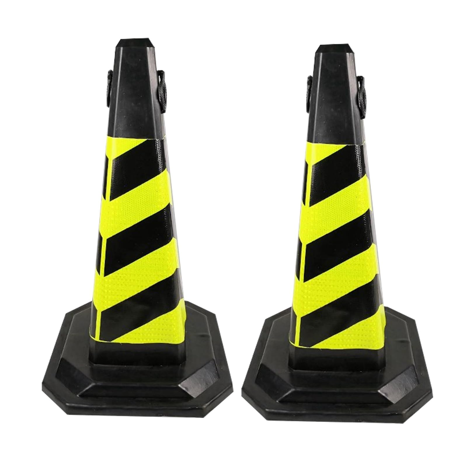 Conos Señalizacion, Postes Flexibles de Tránsito, con 2 Asas, Resistente a la Presión, Colores Llamativos, Ideal para Zonas de Construcción y Prácticas de Conducción(Green)