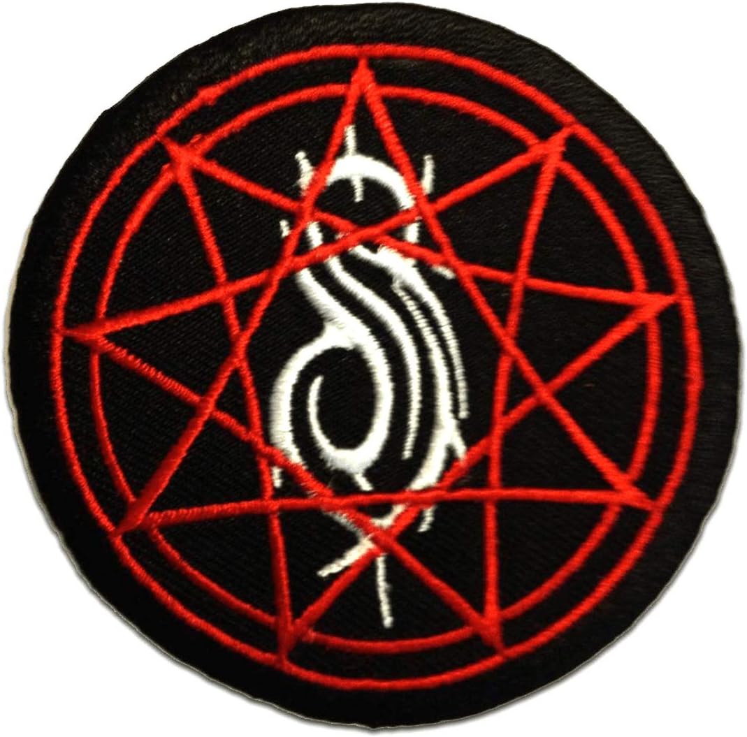– Slipknot Star Logo - Iron on Patches Adhesive Emblem Stickers Appliques, Size: 3.03 x 3.03 inches